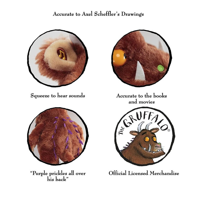 WOW! STUFF The Gruffalo Interactive Plush | Official Talking 12" Soft Toy from The Julia Donaldson Childrens Books and Films | Unlock The Bonus Phrases | for Boys and Girls Aged 2+ - Image 4