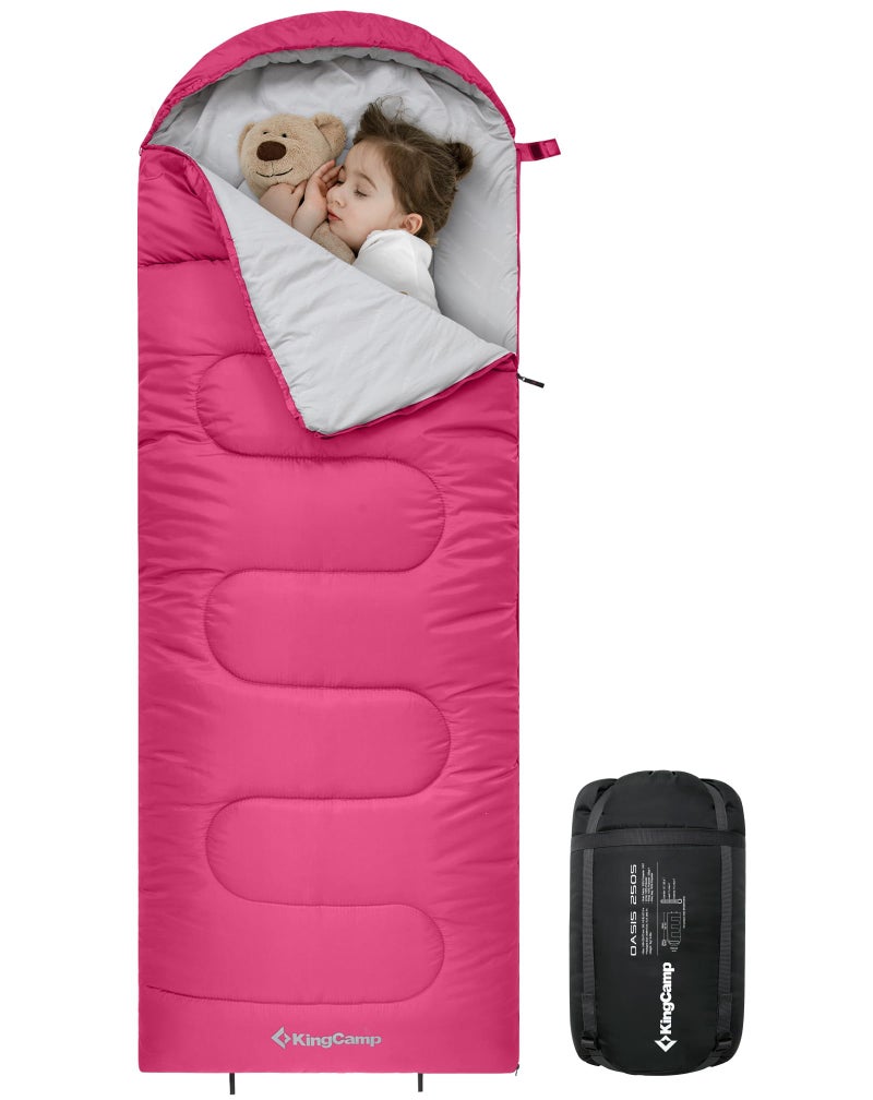 KingCamp Sleeping Bag 3 Season- Lightweight Waterproof Camping Sleeping Bag Indoor & Outdoor Use for Kids for Camping with Compression Sack - Image 1