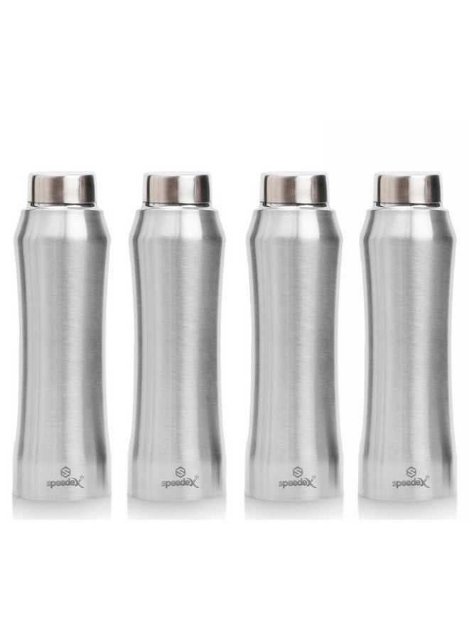 Speedex Stainless Steel Matt Water Bottle 1 Litre with Steel Cap - Leak-Proof, Durable, Lightweight | Ideal for Kids, Adults, Office, School, Travel | Pack of 4, Set of 4, Combo of 4 (1000ml Each) - Image 1