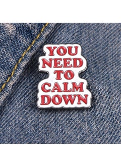 Minimalist Inspirational Quote Brooch Pin Red