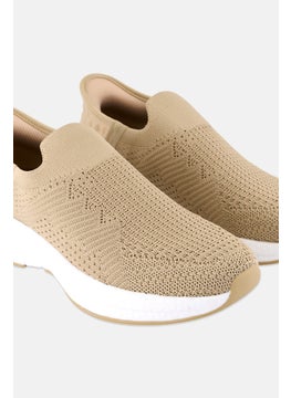 RBX Women Slip On Training Shoes, Light Beige  - Image 3