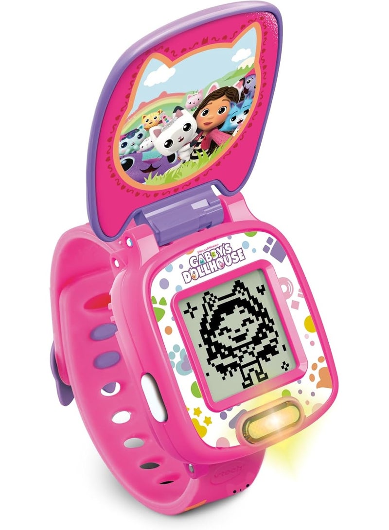 VTech - Gabby’s Dollhouse Time to Get Tiny Watch - Multicolour | includes 10 digital clock faces featuring Gabby and her kitty friends, a stopwatch| Suitable ages 3 + up - Image 1
