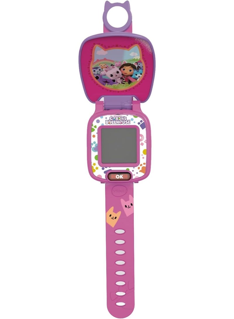 VTech - Gabby’s Dollhouse Time to Get Tiny Watch - Multicolour | includes 10 digital clock faces featuring Gabby and her kitty friends, a stopwatch| Suitable ages 3 + up - Image 4