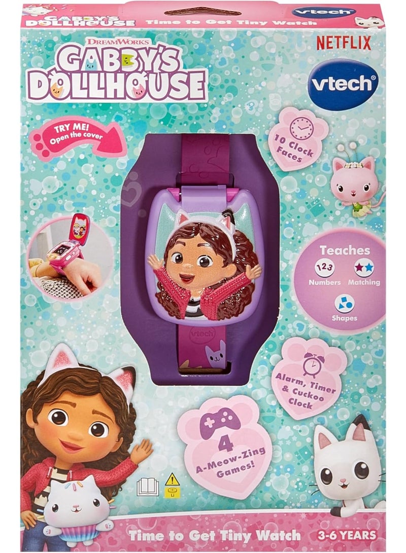 VTech - Gabby’s Dollhouse Time to Get Tiny Watch - Multicolour | includes 10 digital clock faces featuring Gabby and her kitty friends, a stopwatch| Suitable ages 3 + up - Image 3