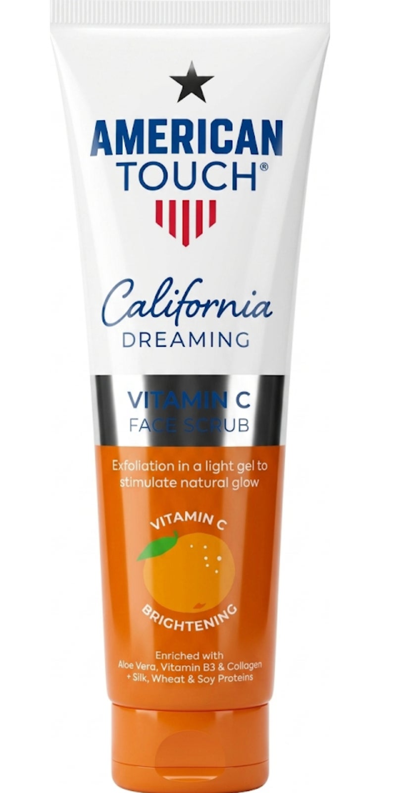 Vitamin C Face Scrub Enriched with Aloe Vera, Vitamin B3 & Collagen + Silk, Wheat & Soy Proteins 150ML