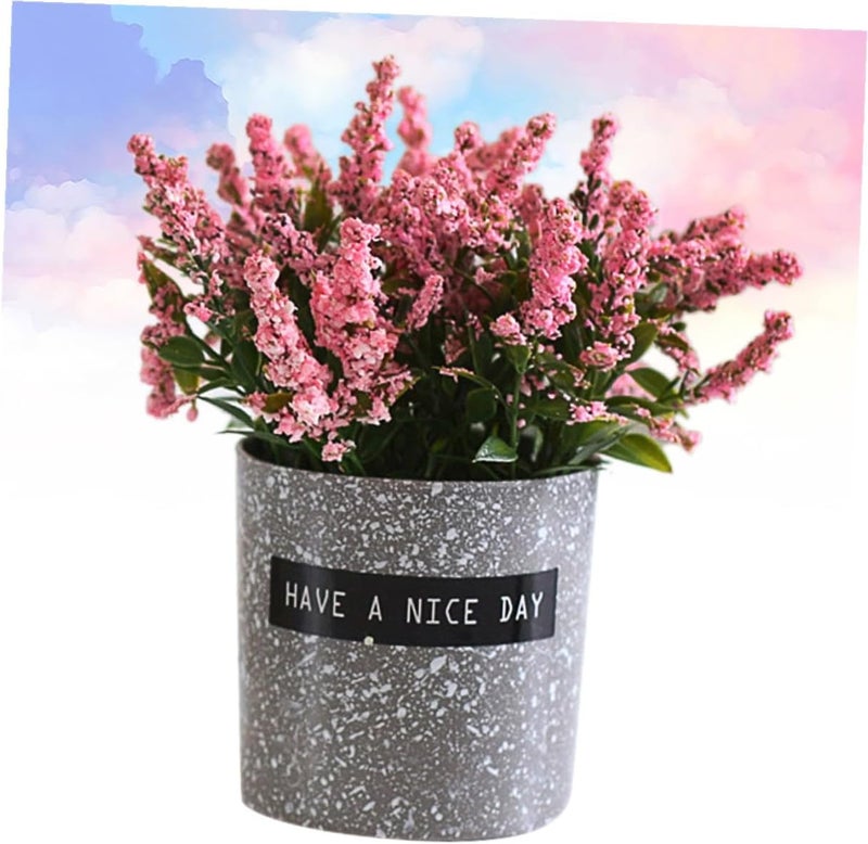 KALLORY Artificial Lavender Bonsai Simulation Flower with Plastic Pot, Decorative Faux Potted Plant for Home Garden Indoor Ornament, Random Color Foam Material - Image 5