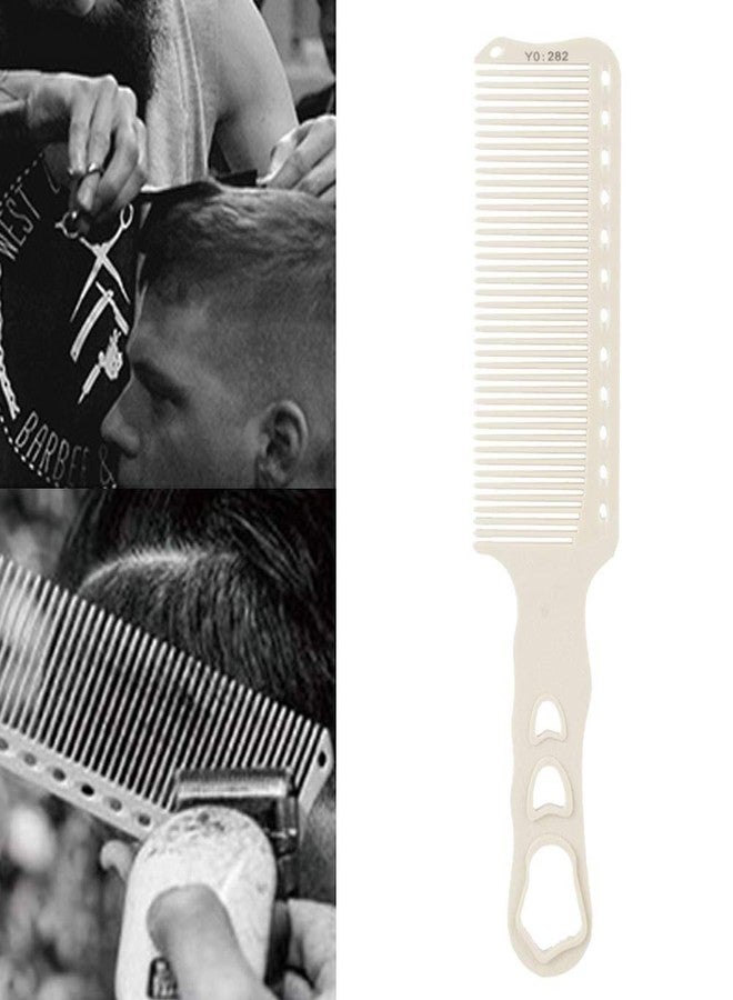 ANGGREK Haircut Comb, Professional Salon Hair Comb Hairdressing Styling Cutting Barber Stylist Tool Comb for Man and Women (White) - Image 2