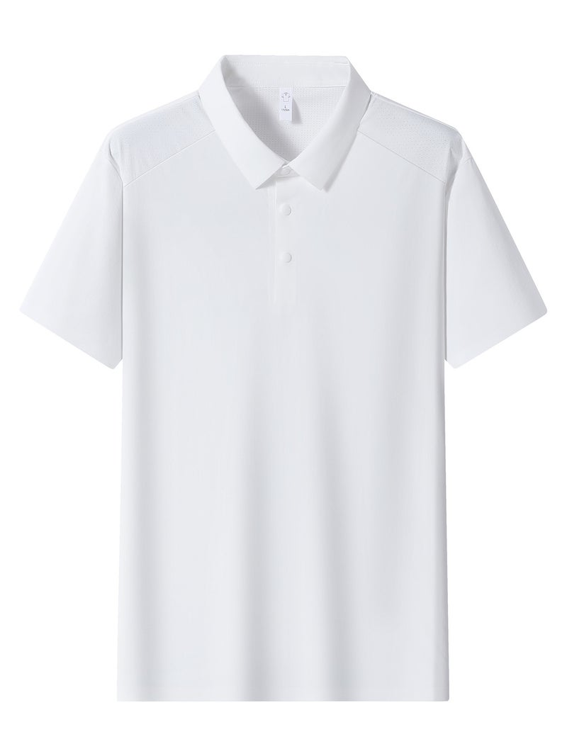 Ice Silk Polo Desain Custom Wrinkled Short-Sleeve Work Uniform Factory Shirt T-Shirt with Printed Logo Corporate Workwear Embroidery - Image 4