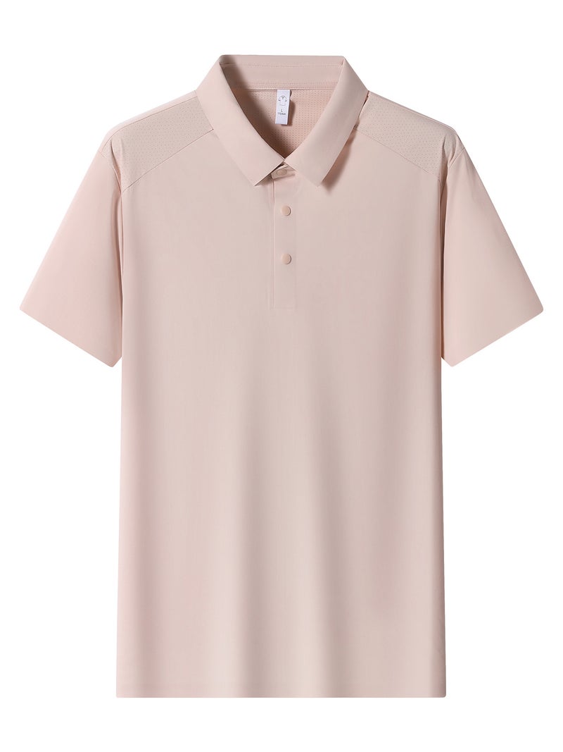 Ice Silk Polo Desain Custom Wrinkled Short-Sleeve Work Uniform Factory Shirt T-Shirt with Printed Logo Corporate Workwear Embroidery - Image 2