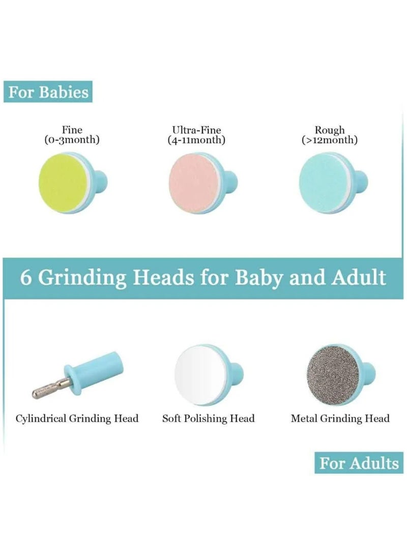 بيتشو مجموعة أدوات كاملة لتشذيب أظافر الأطفال الكهربائية 6 في 1 للأطفال - Image 3