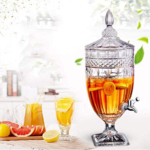 ARUZEN - Transparent Mason Jar Beverage Dispenser, Glass Air Tight, Cold Water Pitcher, Detox 2 Liter - 1 Piece - Image 2