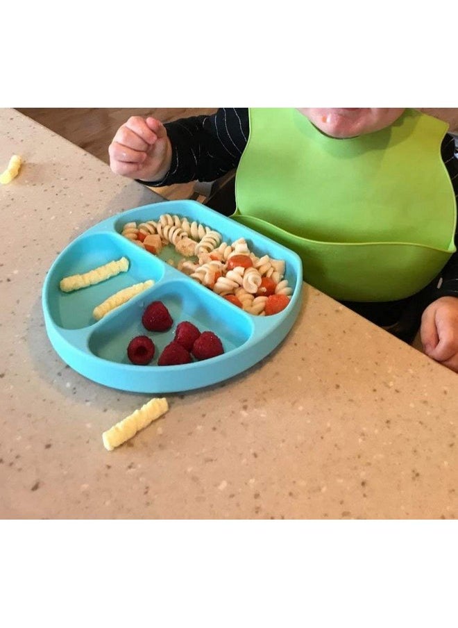 Baby Drom - Silicone Suction Plates for Babies, Stick to High Chair Trays and Table, Divided Baby Dishes, Perfect Kids Plates, BPA FREE - Image 1