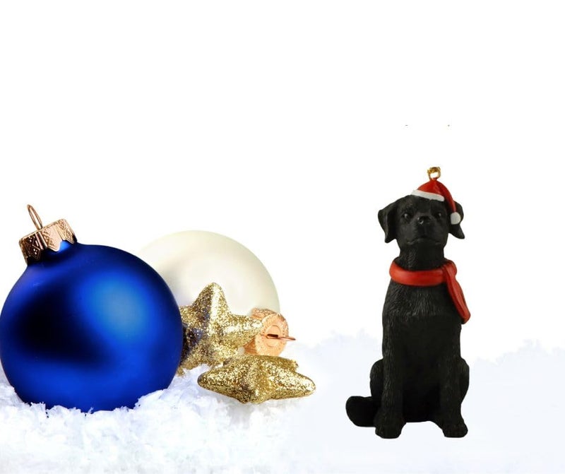 JFSM INC. Black Labrador Christmas Tree Ornament Figurine Collectible - Black Lab Gifts  Black Lab Ornaments  Black Lab D?cor  Dog Lover Gifts  Christmas Tree Decorations - Image 3