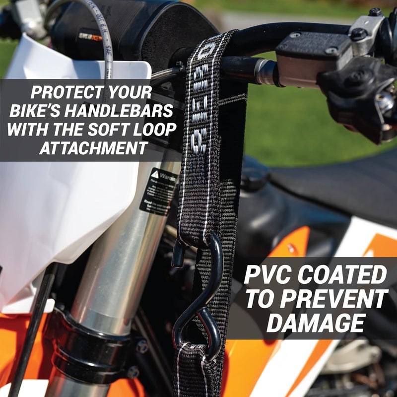Aerofast Heavy Duty Motorcycle Ratchet Strap Tie Down Kit - Image 4