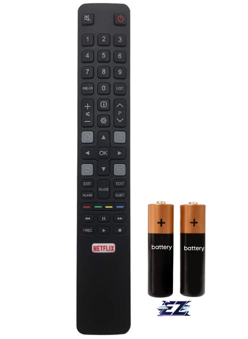 ELTRAZONE - Replacement Remote Control RC802N for Remote Control TCL Thomson 4K UHD LCD LED Smart TV 55EP660 55EP680 60EP660 65DC760 U49P6046 U49S7096 65DC766 65EP640 65EP660 65EC78 0 75EP660 U43P6046 with Battery - Image 1