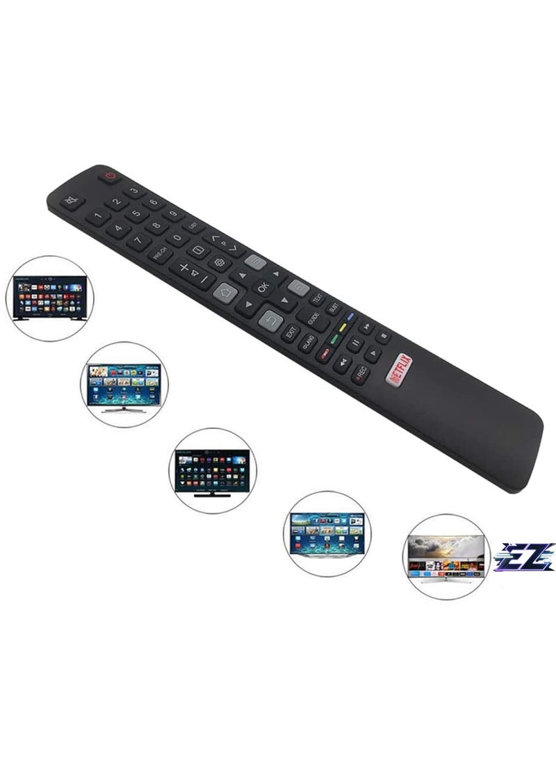 ELTRAZONE - Replacement Remote Control RC802N for Remote Control TCL Thomson 4K UHD LCD LED Smart TV 55EP660 55EP680 60EP660 65DC760 U49P6046 U49S7096 65DC766 65EP640 65EP660 65EC78 0 75EP660 U43P6046 with Battery - Image 1