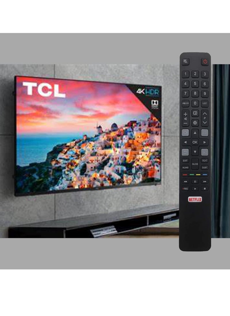 ELTRAZONE - Replacement Remote Control RC802N for Remote Control TCL Thomson 4K UHD LCD LED Smart TV 55EP660 55EP680 60EP660 65DC760 U49P6046 U49S7096 65DC766 65EP640 65EP660 65EC78 0 75EP660 U43P6046 with Battery - Image 1