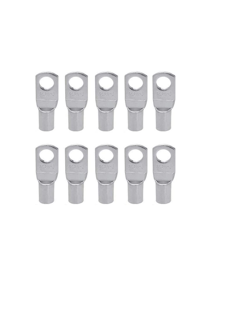 Copper Cable Lugs 10Pcs Set-Wire Terminals, Connector Cable lugs Ring Battery SC Terminals, for Marine, Solar, Automotive, Electric, Home Applications etc (Hole Size 6mm, Cable Size 35mm)  - Image 1