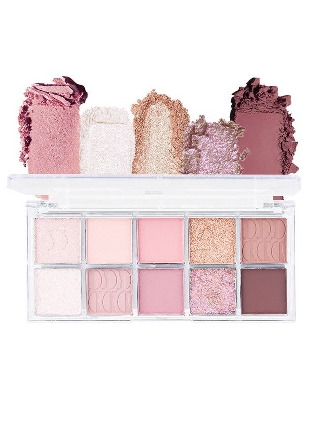 AMY'S DIARY 10 Colors Pink Eye Shadow Eyeshadow Palette High Pigmented Blendable Long Lasting Waterproof Nude Pink Neutral Eye Palette Makeup (14 ) - Image 2