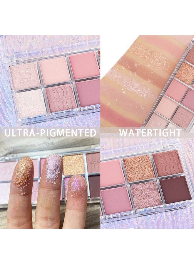 AMY'S DIARY 10 Colors Pink Eye Shadow Eyeshadow Palette High Pigmented Blendable Long Lasting Waterproof Nude Pink Neutral Eye Palette Makeup (14 ) - Image 4