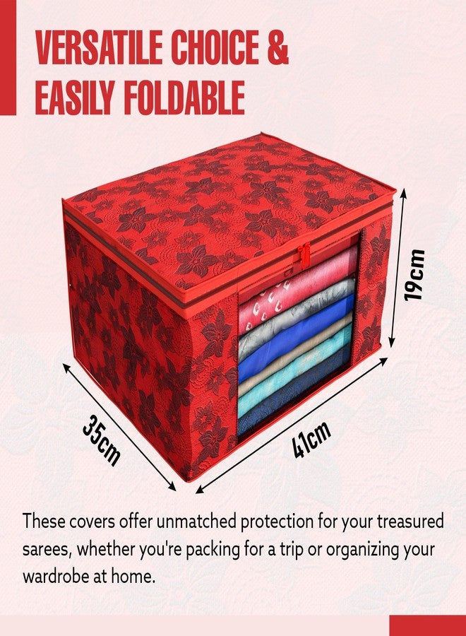 SHAPING FABRIC Garment Cover Non-Woven 90 GSM with Transparent Window & Double Metal Zipper - Pack of 6 | Dustproof Clothes Storage Bag for Sarees, Suits, Jackets, Shirts SBXLRL152493517524148523932 - Image 2