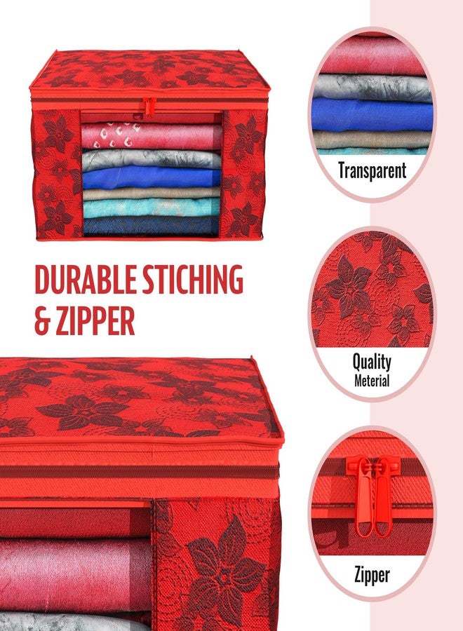 SHAPING FABRIC Garment Cover Non-Woven 90 GSM with Transparent Window & Double Metal Zipper - Pack of 6 | Dustproof Clothes Storage Bag for Sarees, Suits, Jackets, Shirts SBXLRL152493517524148523932 - Image 3