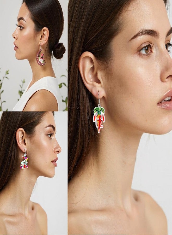 Dhdfisd Easter Earrings for Women Rabbit Egg Drop Dangle Earrings Cute Acrylic Bunny Stylish Spring Earrings Holiday Festive Party Jewelry Gift 6PCS(Easter Earring Set) - Image 5