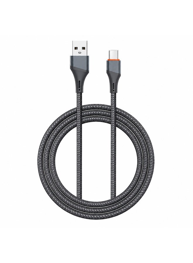لدنيو كابل LDNIO كابل بيانات سريع الشحن من USB-A إلى USB-C بقوة 30 وات بطول 2 متر - رمادي - Image 1