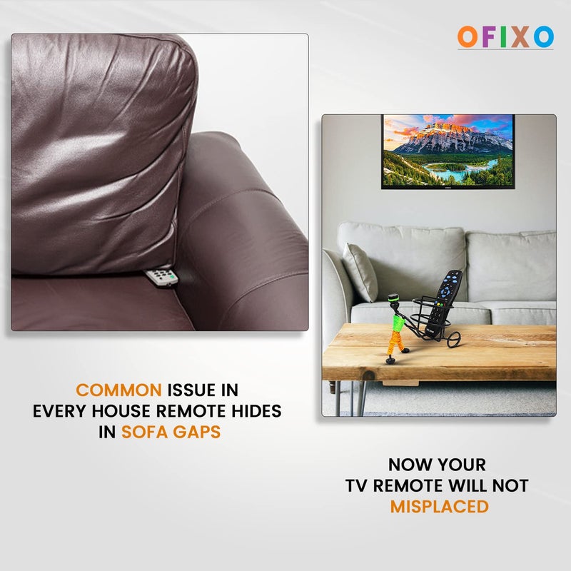OFIXO Metal Strong and Durable Remote Stand Remote Holder/Remote Stand/Remote Organizer showpiece (Black), 15X9X8 Cm - Image 5