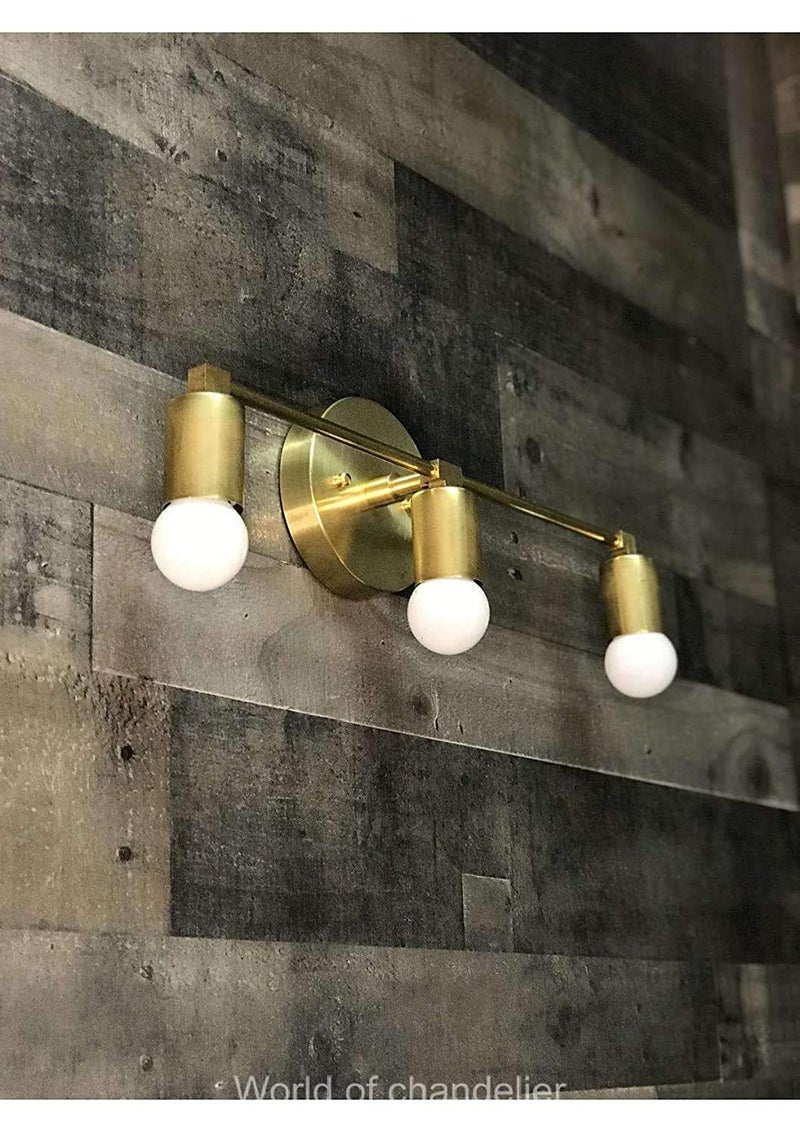 WORLD OF DECOR World of Chandeliers Modern Wall Sconce Vanity 3 Light Abstract Mid Century Industrial Bathroom Light - Image 3