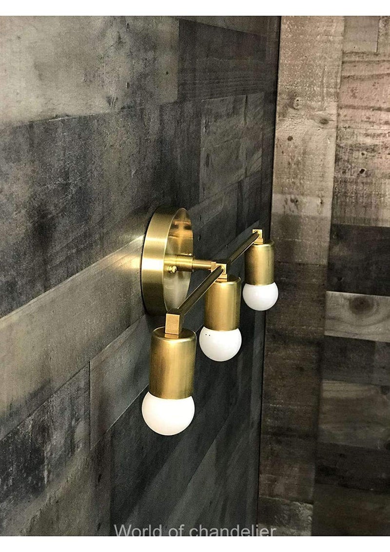 WORLD OF DECOR World of Chandeliers Modern Wall Sconce Vanity 3 Light Abstract Mid Century Industrial Bathroom Light - Image 4