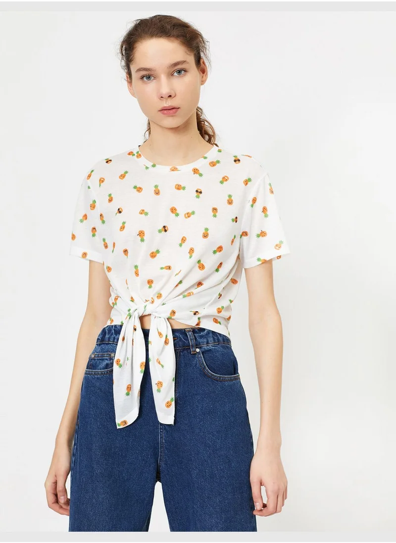 كوتون Patterned T-Shirt