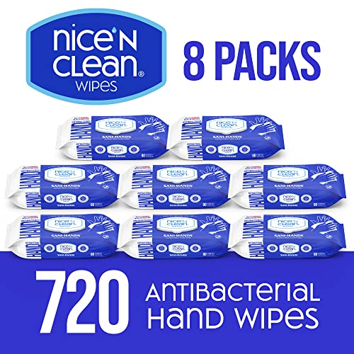 Nice 'N Clean Nice N CLEAN Sensitive Skin Wet Hand Wipes 90ct 8Pack Infused with Aloe Hypoallergenic Wipes More Effective than Gel - Image 5