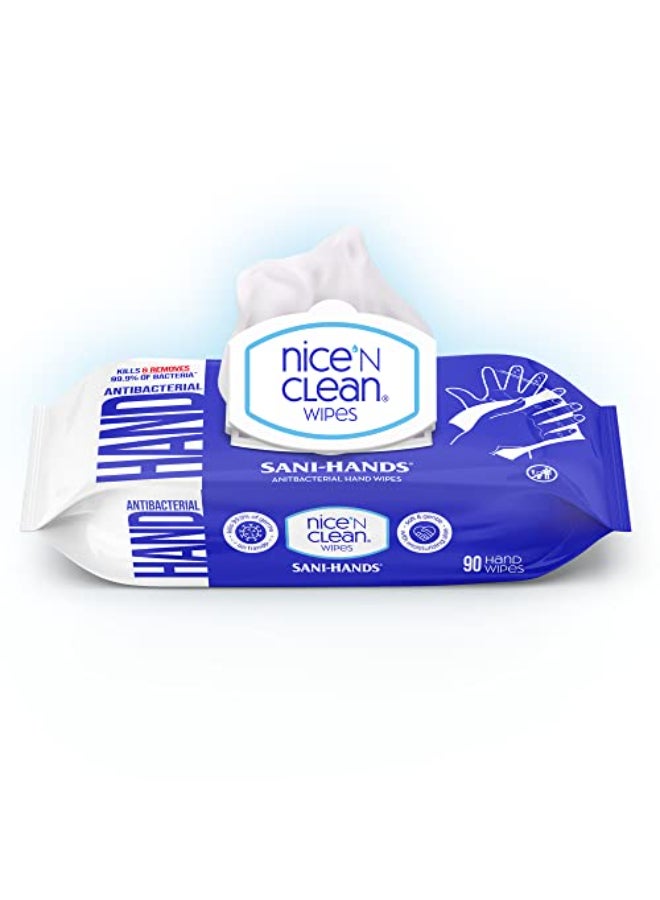Nice 'N Clean Nice N CLEAN Sensitive Skin Wet Hand Wipes 90ct 8Pack Infused with Aloe Hypoallergenic Wipes More Effective than Gel - Image 1