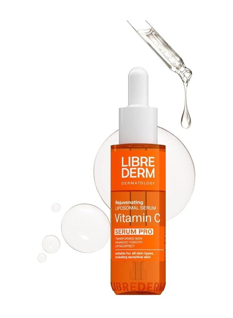LIBREDERM Pure Vitamin C Liposomal Serum for Face, Anti-Aging Serum for Fine Lines and Wrinkles, Nourishes and Softens the Skin, Safe on Sensitive Skin, 40ml - Image 1