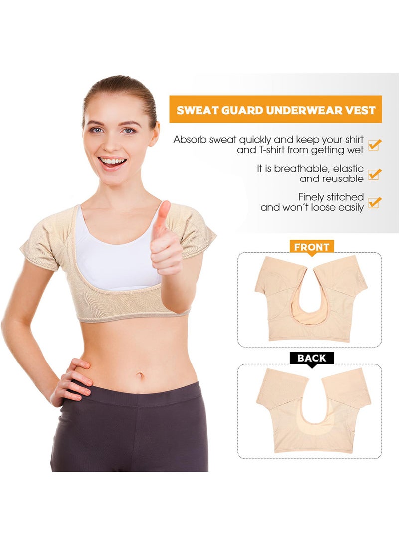 Generic 1pc Breathable Underarm Sweat Vest Armpit Sweat Pads for Under Armpits Underarm Sweatproof Pads Washable Sweatpads Sweat Shield Undershirts for Women Girls Ladies  - Image 3