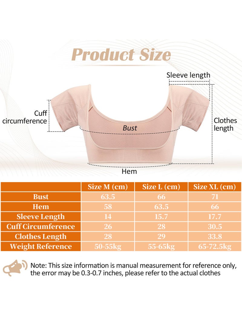 Generic 1pc Breathable Underarm Sweat Vest Armpit Sweat Pads for Under Armpits Underarm Sweatproof Pads Washable Sweatpads Sweat Shield Undershirts for Women Girls Ladies  - Image 2