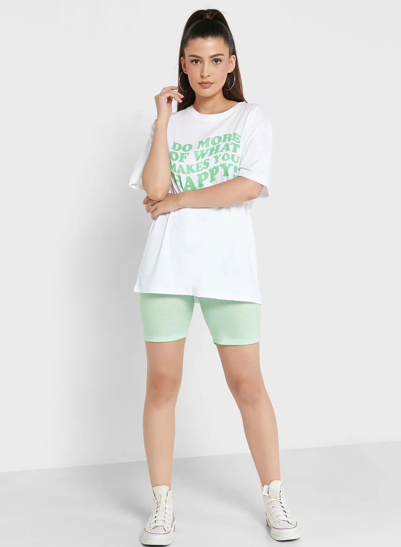 Ginger Short Sleeve Graphic Tee & Shorts Set