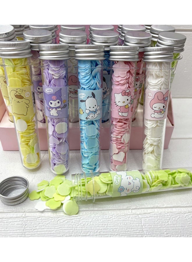 سانريو ٦ علب، متعددة الألوان، محمولة، ورق للاستخدام مرة واحدة، صابون، قصاصات ورقية، رقائق صابون، مناسبة لغسل الأطباق، محمولة، للاستخدام مرة واحدة، سفر، رقائق صابون معطرة، مناسبة للسفر والأنشطة الخارجية. - Image 2