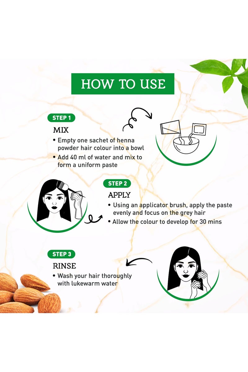 Vatika Naturals Natural Brown Henna Hair Colour Value Pack 120g - Image 5