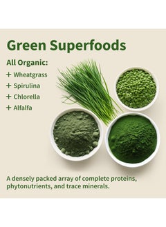 SNAP SUPPLEMENTS Spirulina & Chlorella Alkalizing Greens Complex 100 % Organic Aids Detocification Powerful Antioxidant Superfood Complex - Dietary Supplement - 120 Capsules  - Image 3