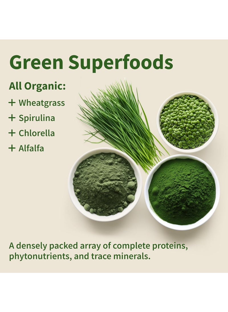 SNAP SUPPLEMENTS - Spirulina & Chlorella Alkalizing Greens Complex 100 % Organic Aids Detocification Powerful Antioxidant Superfood Complex - Dietary Supplement - 120 Capsules - Image 1
