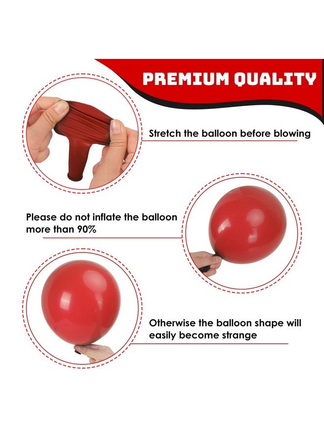 RUBFAC 65Pcs 12 Inches Black Red Confetti Balloons Kit Black Red White Party Balloons With Ribbons For Birthday Wedding Baby Shower Graduation Decorations - Image 4