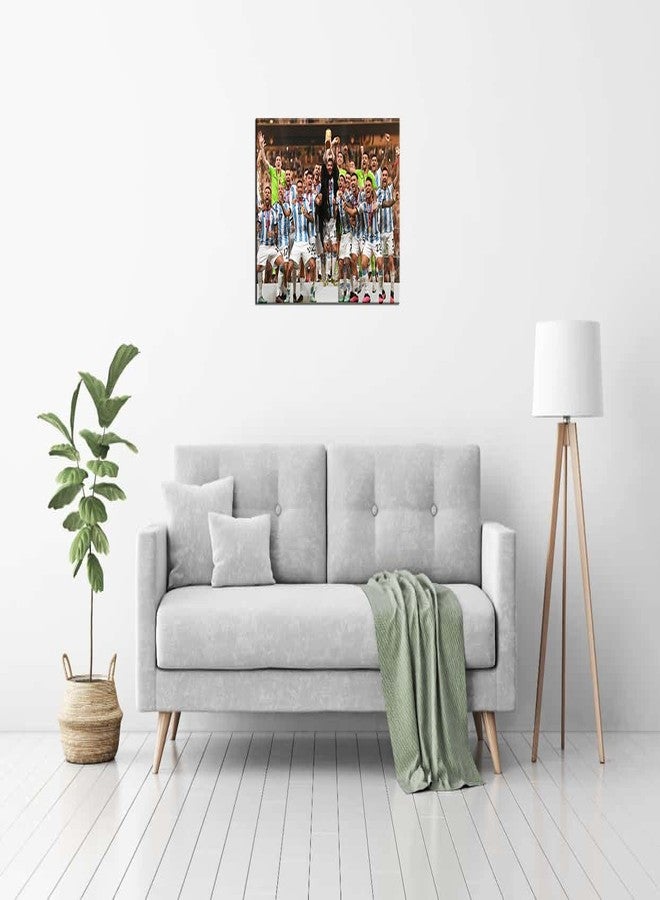 Tallenge - Lionel Messi and Team Argentina - Football Sports Poster - World Cup 2022 Winner - Small Poster(Paper,12x17 inches, Multicolour) - Image 2