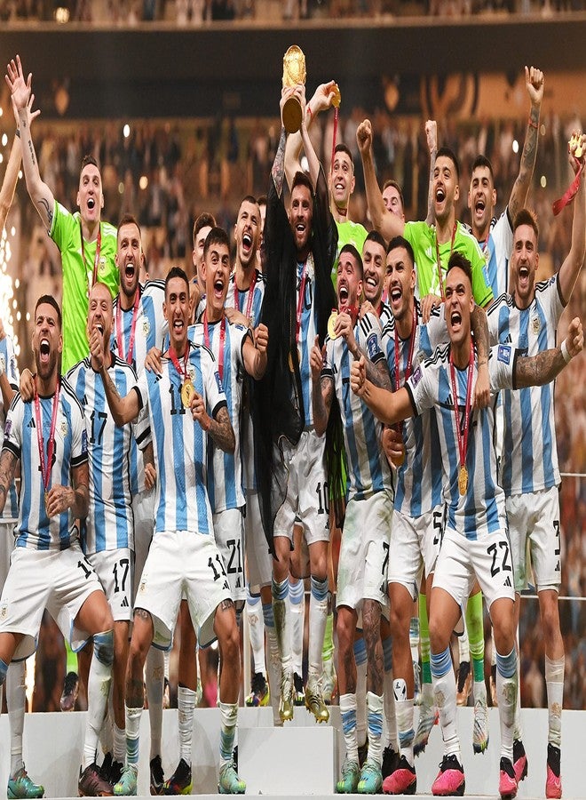Tallenge - Lionel Messi and Team Argentina - Football Sports Poster - World Cup 2022 Winner - Small Poster(Paper,12x17 inches, Multicolour) - Image 1