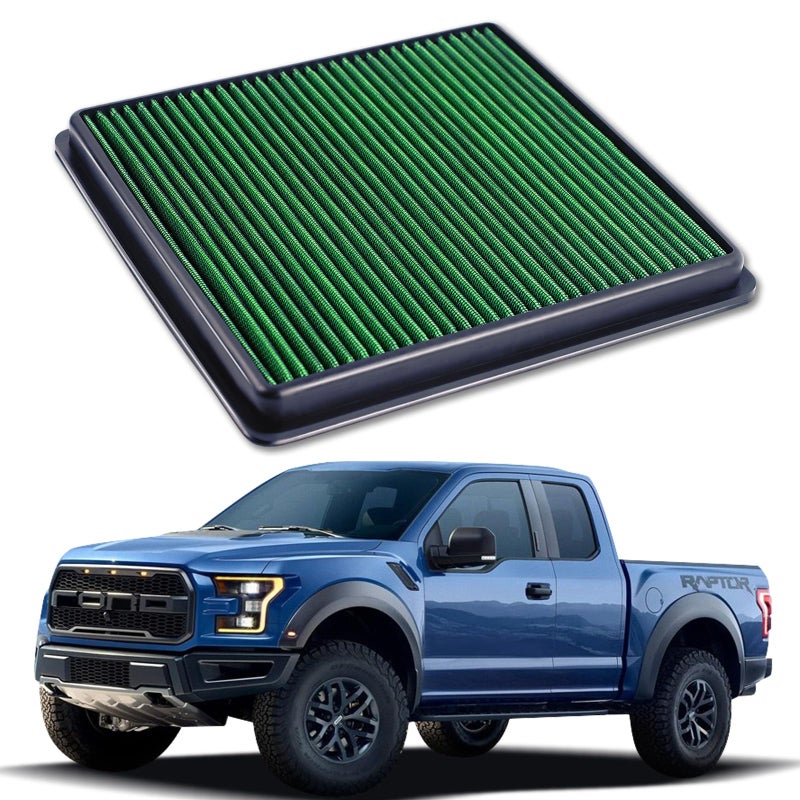 KNSPEC High Performance Engine Air Filter Washable & Reusable Increase Power Compatible with 2007-2021 Ford/Lincoln (F150, Raptor, Expedition), High-Flow Engine Air Filter Increases Power & Towing - Image 1