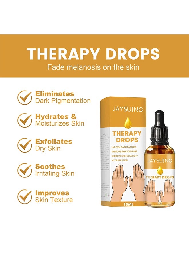 Jaysuing Therapy Drops Whitening Hand Knuckle Glow Serum, Restoring Hand Treatment, Moisturizing, Exfoliates and Reduces Unbalanced Pigmentation, for Removing Dark Knuckle Elbow, Brighter, Firmer Skin - Image 3