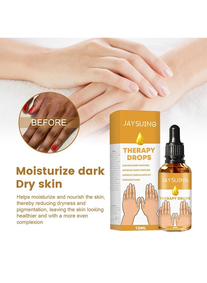 Jaysuing Therapy Drops Whitening Hand Knuckle Glow Serum, Restoring Hand Treatment, Moisturizing, Exfoliates and Reduces Unbalanced Pigmentation, for Removing Dark Knuckle Elbow, Brighter, Firmer Skin - Image 2