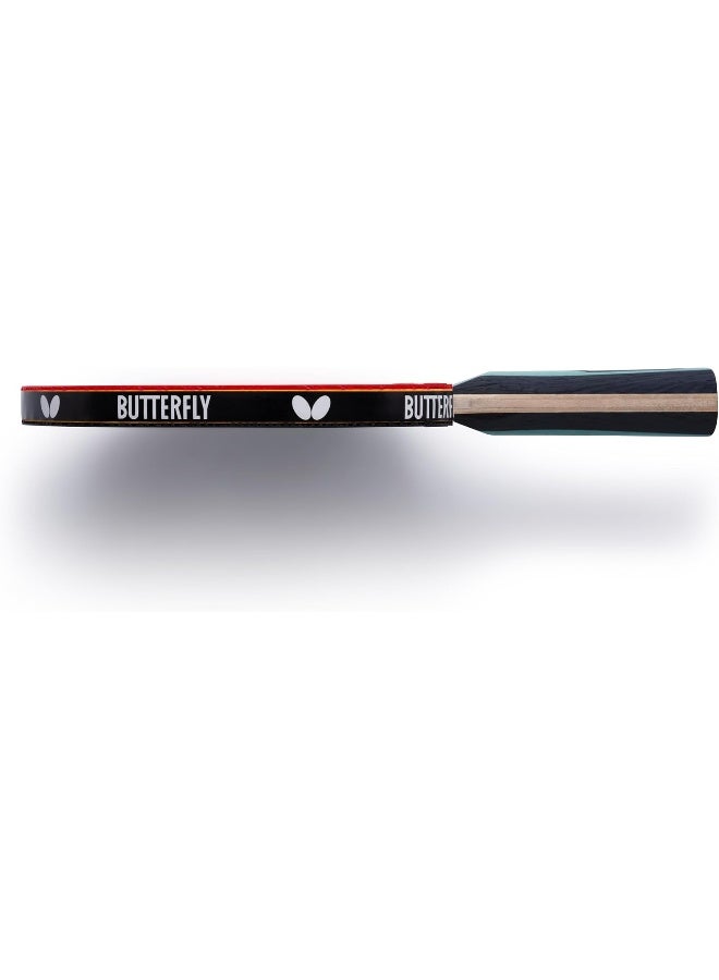 Butterfly Team Advance Table Tennis Bat | Professional Table Tennis Bat for Advanced Players | ITTF Approved for Competitions, Concave, Black - Image 4
