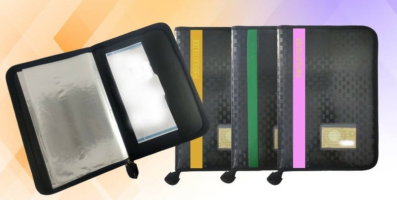 FUTURE X PU Leather 20-Leaf File Folder, Interview Plain Strip Portfolio Professional Files Zipped Folders, and Document Holder Organiser Leaf Certificate File Holder,Bag(Set of 1, Multicolor, FS Size) - Image 4